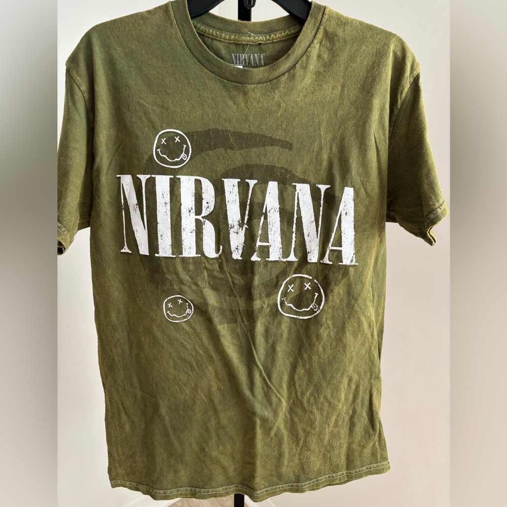 Nirvana Graphic T-Shirt in Olive Green